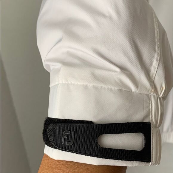 FootJoy DryJoy Tour Collection White 1/2 Zip Golf Windbreaker Jacket Size L - Picture 7 of 11